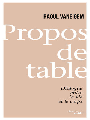 cover image of Propos de table